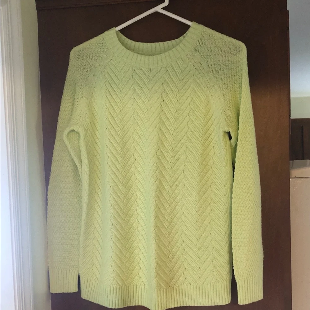 Sonoma Light Green Crew Neck Sweater - Picture 1 of 4